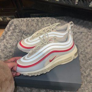 Nike Air Max 97 White Pure Platinum University Red